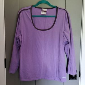 Curves brand long sleeve Plus size blouse sz 2X. WORK OUT SHIRT